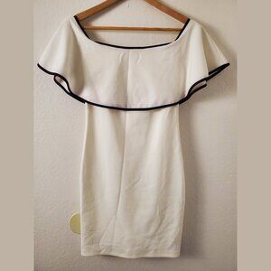 Chic Off the shoulder white mini dress